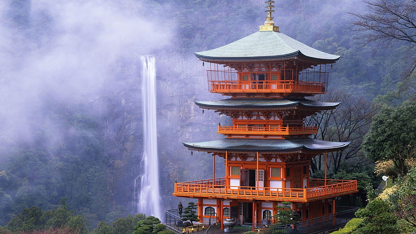 日本の神社の背景、かわいい美的日本語 高画質の壁紙