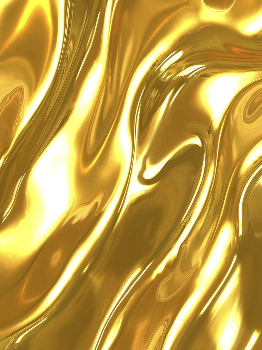 Ouro líquido. Fundo de textura dourada, fundo dourado, fundo dourado, metal líquido preto Papel de parede de celular HD