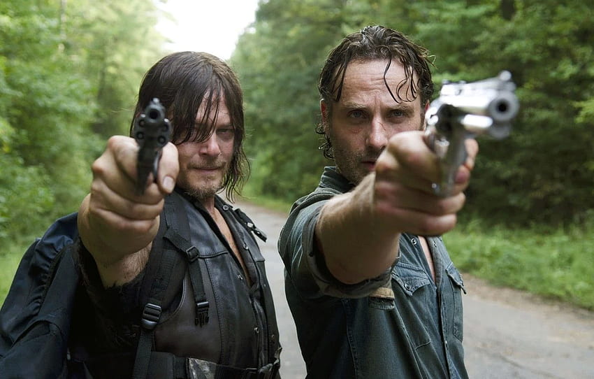 trunks, The Walking Dead, The walking dead, Andrew Lincoln, Norman Reedus, Daryl Dixon, Rick Grimes for , section фильмы HD wallpaper