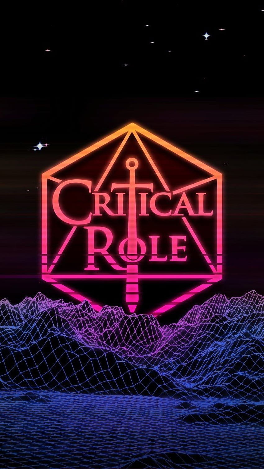 Logo Critical Role inspirowane latami 80. na Twitterze. Krytyczna rola kampanii 2, Krytyczna rola, Krytyczna sztuka fanów, Vox Machina Tapeta na telefon HD