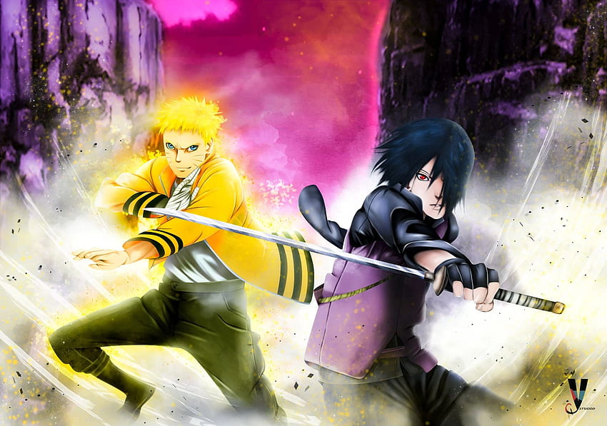 Uzumaki Naruto and Uchiha Sasuke HD 월페이퍼
