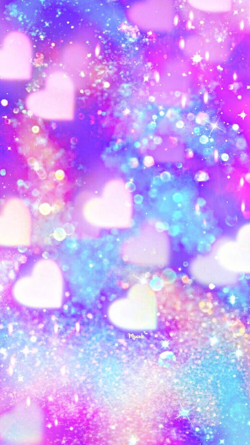 Shimmer Hearts Lockscreen Girly, Cute, Girl iPad HD phone wallpaper