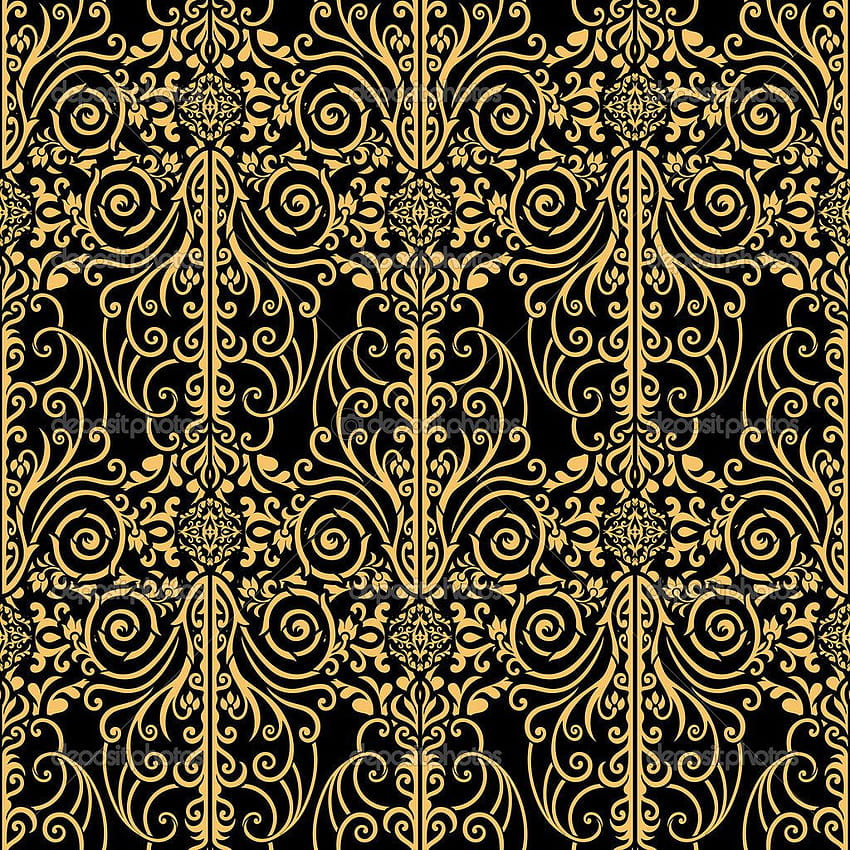 Abstract royal gold and black vintage background Stock [] for your , Mobile & Tablet. Explore Black and Gold Designs. Black White Gold , Black HD phone wallpaper