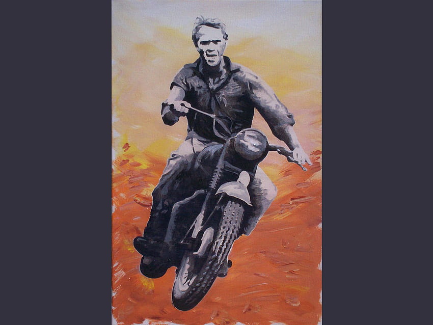 steve mcqueen motorcycle wallpaper