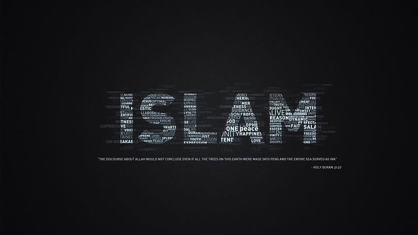 Islam, ARMONÍA, AMOR, NEGRO, PAZ fondo de pantalla