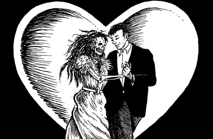 Corazón Amor Romántico Calavera Esqueleto Muerte - Resolución: fondo de pantalla