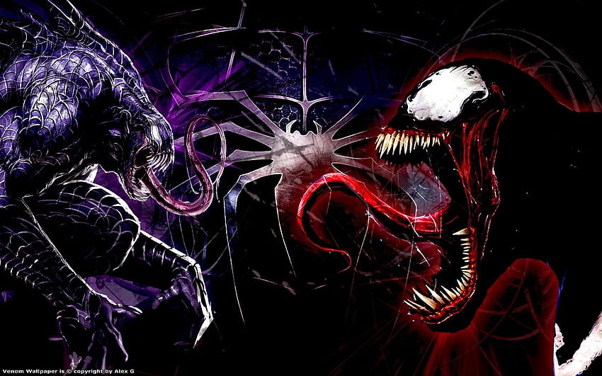 venom vs carnage hd wallpaper