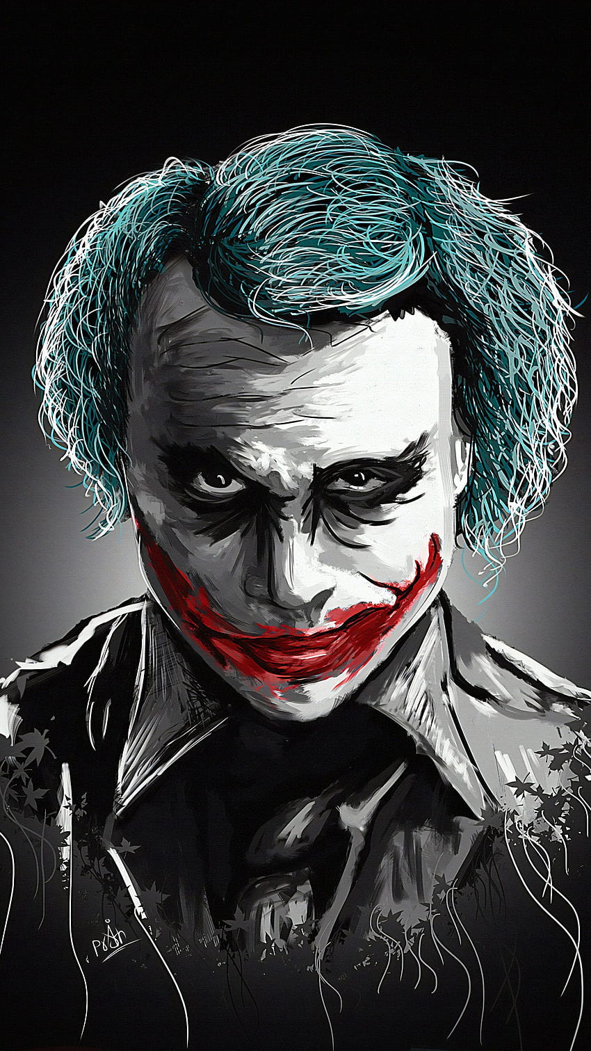 Heath Ledger as the joker Joker Joker Drawing HD phone wallpaper  Pxfuel