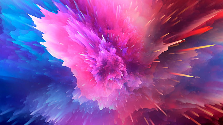 Blue And Pink Color Splash Abstract . . ID HD wallpaper