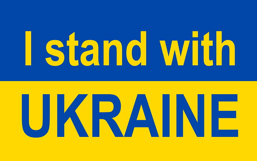 Ich stehe mit der Ukraine, Ukraine, Flagge, gelb, Krieg, blau HD-Hintergrundbild