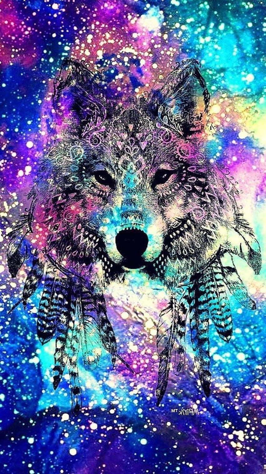 Blauer Wolf iPhone HD-Handy-Hintergrundbild