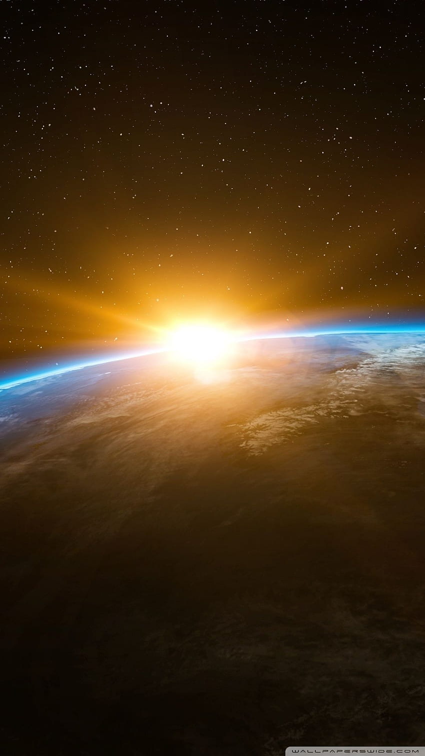 Earth Sunrise from Space Ultra Background, Earth Horizon Sfondo del telefono HD