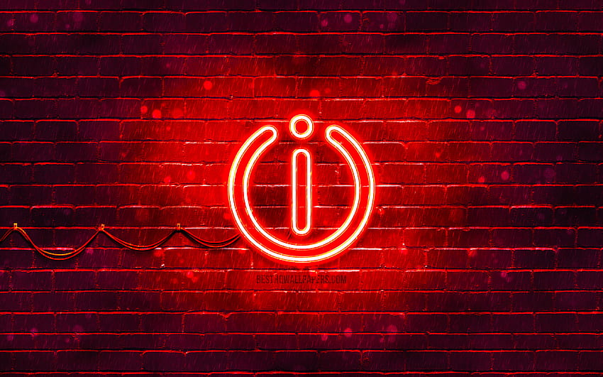 Indesit red logo, , red brickwall, Indesit logo, brands, Indesit neon logo, Indesit HD wallpaper