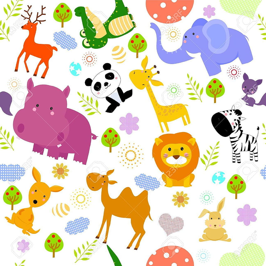 Baby Cartoon Animals in 2020. Animal , 귀여운 만화 동물, 만화 동물, 동물원 동물 HD 전화 배경 화면