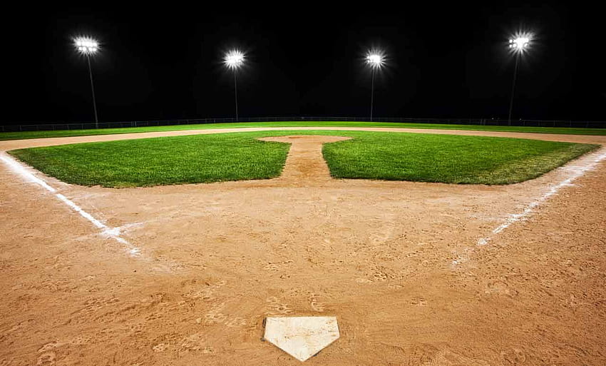 Boisko do baseballu dla Androida dla - Boisko do baseballu pod światłami - i tło, oświetlenie stadionu Tapeta HD