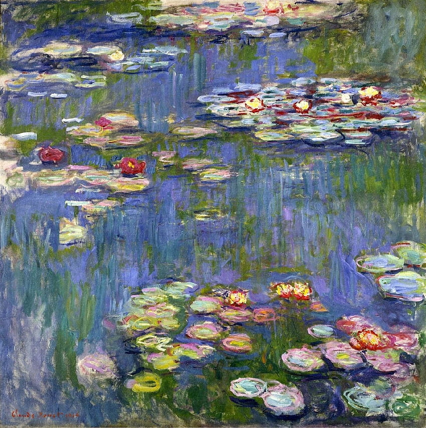 Claude Monet สำหรับประถมศึกษา - บทเรียน Claude Monet Water Lilies วอลล์เปเปอร์โทรศัพท์ HD