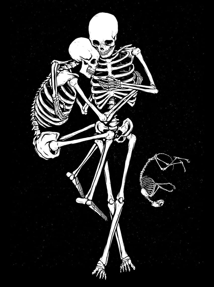 Scheletro Coppie idee nel 2021. arte del teschio, arte dello scheletro, amore dello scheletro Sfondo del telefono HD
