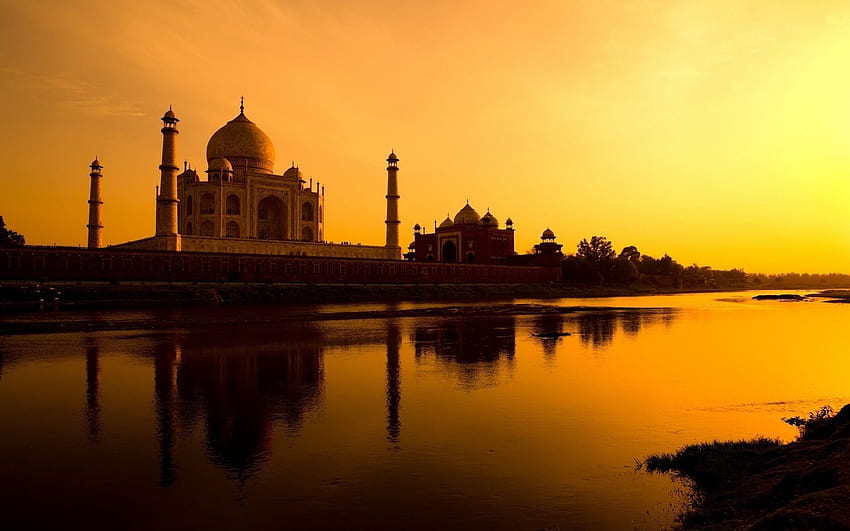 Sunset In Taj Mahal. 7th Wonder Of The World. . .[1920*1080] : R , Taj Mahal Sunset HD wallpaper