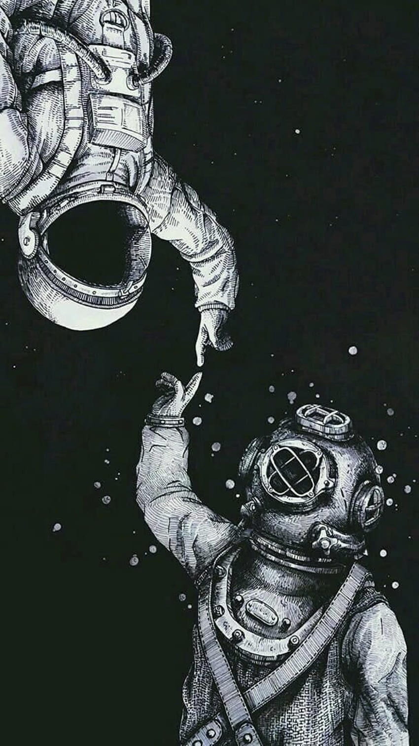 Astronot Deep Sea Diver ile tanışıyor: Mobil, Astronot Okyanusta HD telefon duvar kağıdı
