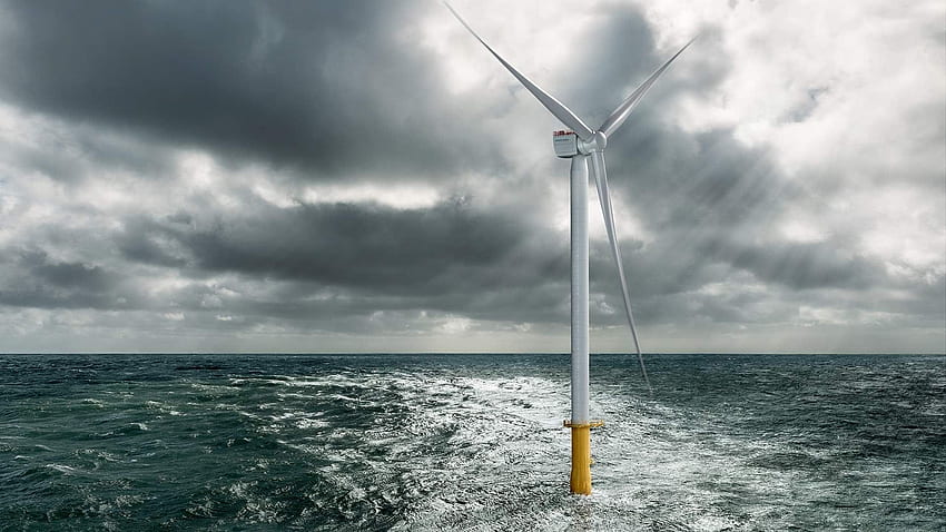 Siemens Gamesa Turbine eoliche offshore, turbina eolica Sfondo HD