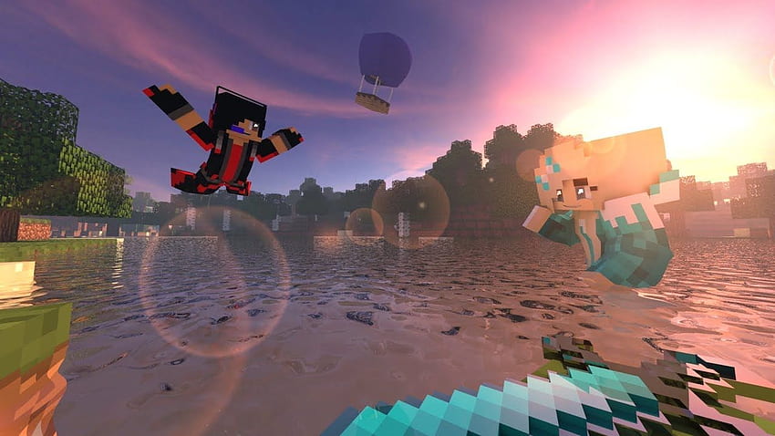Cinema 4D Playing In River. Minecraft Timelapse, 3 Gaming HD wallpaper