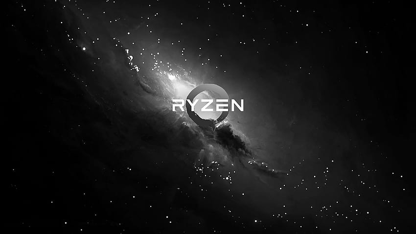 Emblemat logo AMD Ryzen Black i Tapeta HD