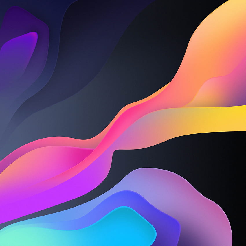 Waves, flow, fluid, colorful, art HD phone wallpaper
