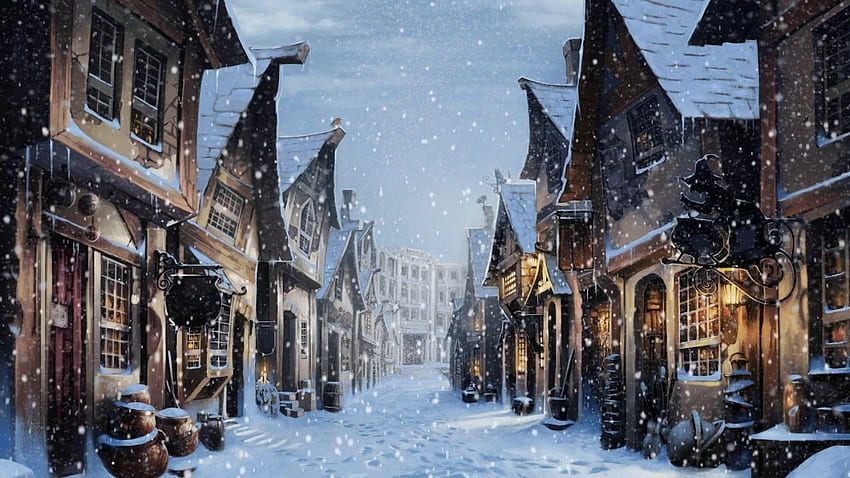 시간 편안한 해리포터 겨울 크리스마스 음악, 호그와트에서의 크리스마스 HD 월페이퍼