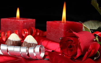 Romantic Scene, rose, romance, candle, light HD wallpaper | Pxfuel