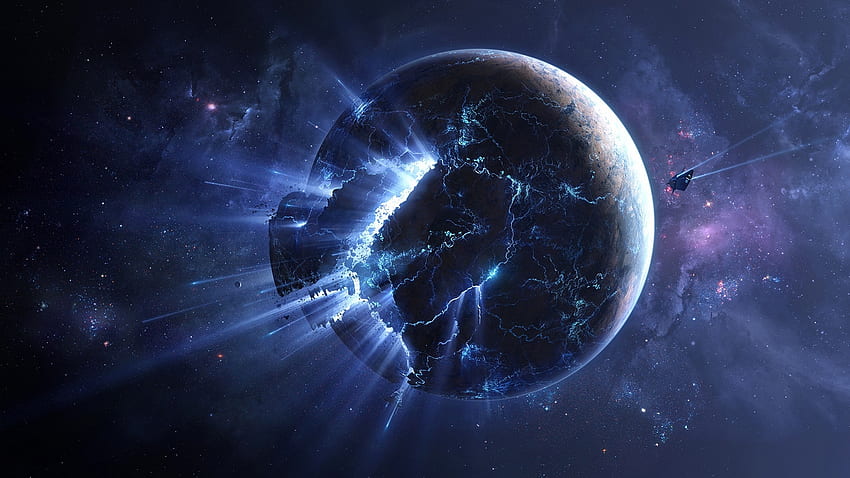 Planet Destruction ทำลาย อวกาศ ดาวเคราะห์ กาแลคซี 3 มิติ วอลล์เปเปอร์ HD