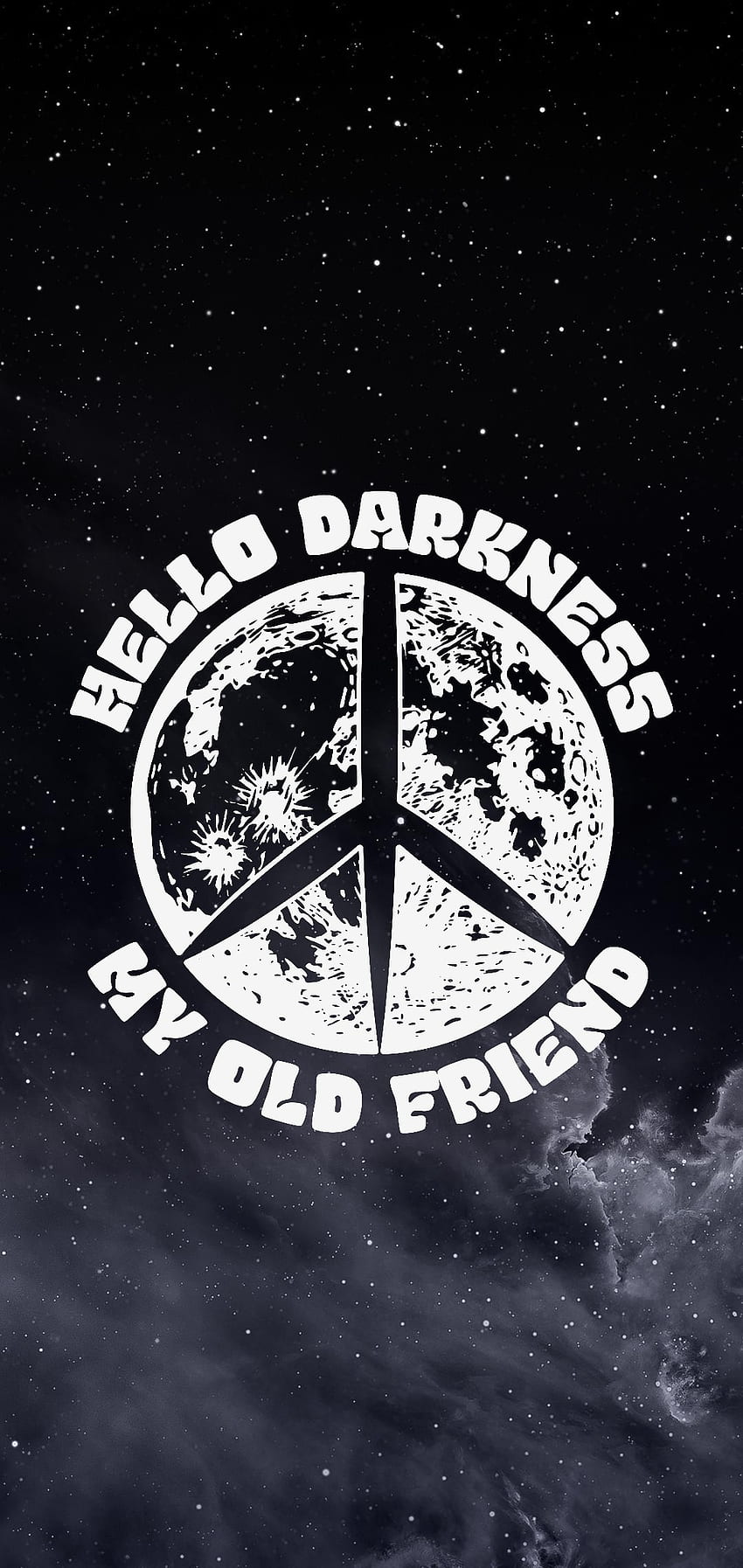 Hello darkness, hippie, saying HD phone wallpaper