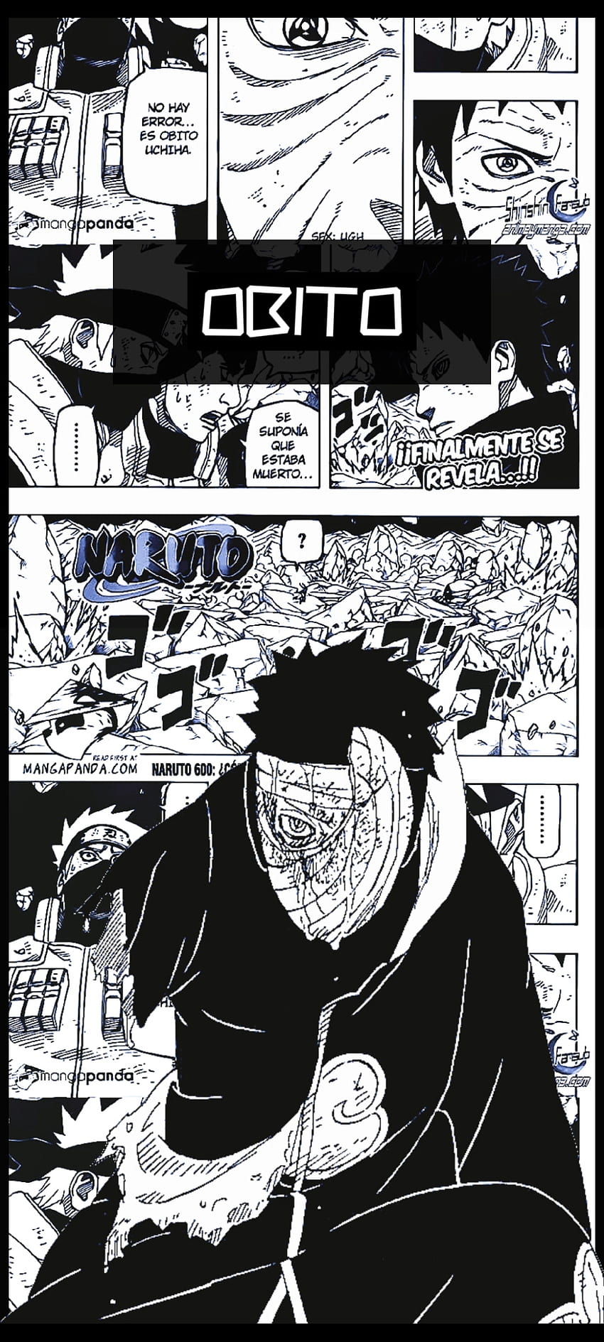 OBITO Uchiha manga, art, white, Naruto, óbito, anime HD phone wallpaper