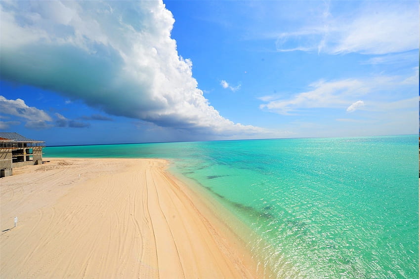 หาดเขตร้อน เขตร้อน ชายหาด ธรรมชาติ ท้องฟ้า เมฆ วอลล์เปเปอร์ HD