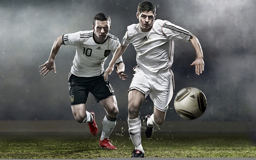 3D Football Players Play Game High Quality HD wallpaper