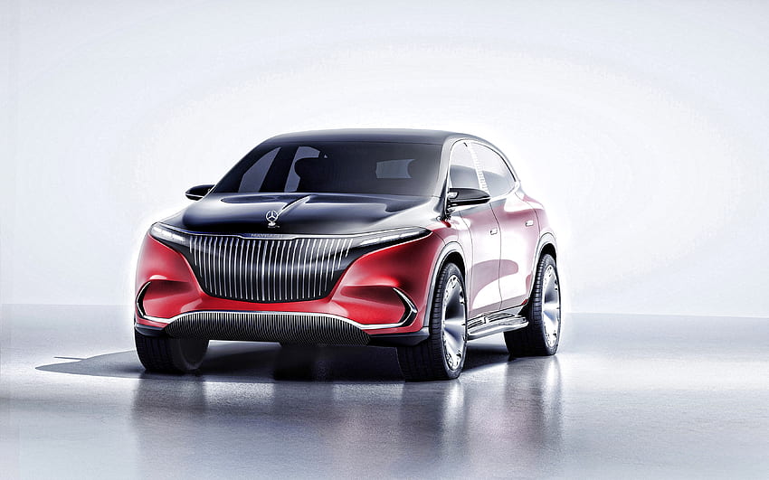 2021, Mercedes-Maybach EQS Concept, vista frontal, exterior, SUV elétrico, carros elétricos, Carros alemães, Mercedes-Maybach papel de parede HD