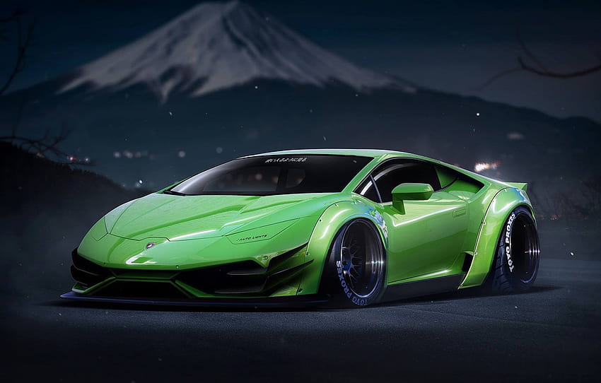 Lamborghini, Power, Green, Tuning, Performance, Supercar, Liberty, Huracan, LP640 4, Walk, Di Khyzyl Saleem Per , Sezione Lamborghini Sfondo HD