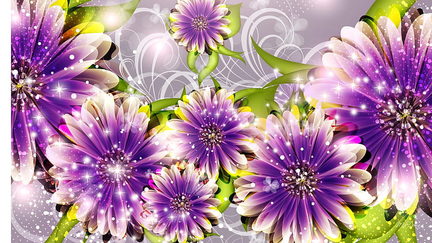 Purple Flower 3D Design List [] for your , Mobile & Tablet. Explore ...