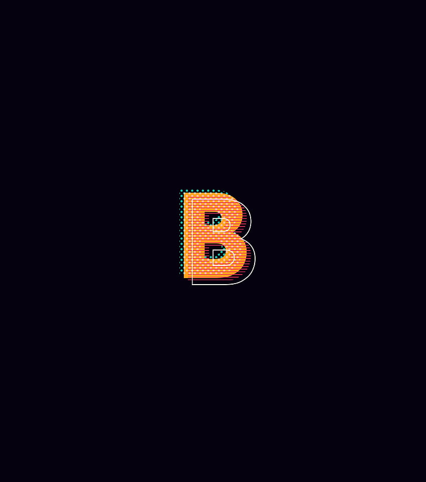 B alphabet, typography, dark HD phone wallpaper