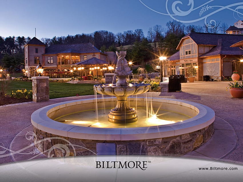 Biltmore Estate, modern, biltmore, fountain, hotel HD wallpaper
