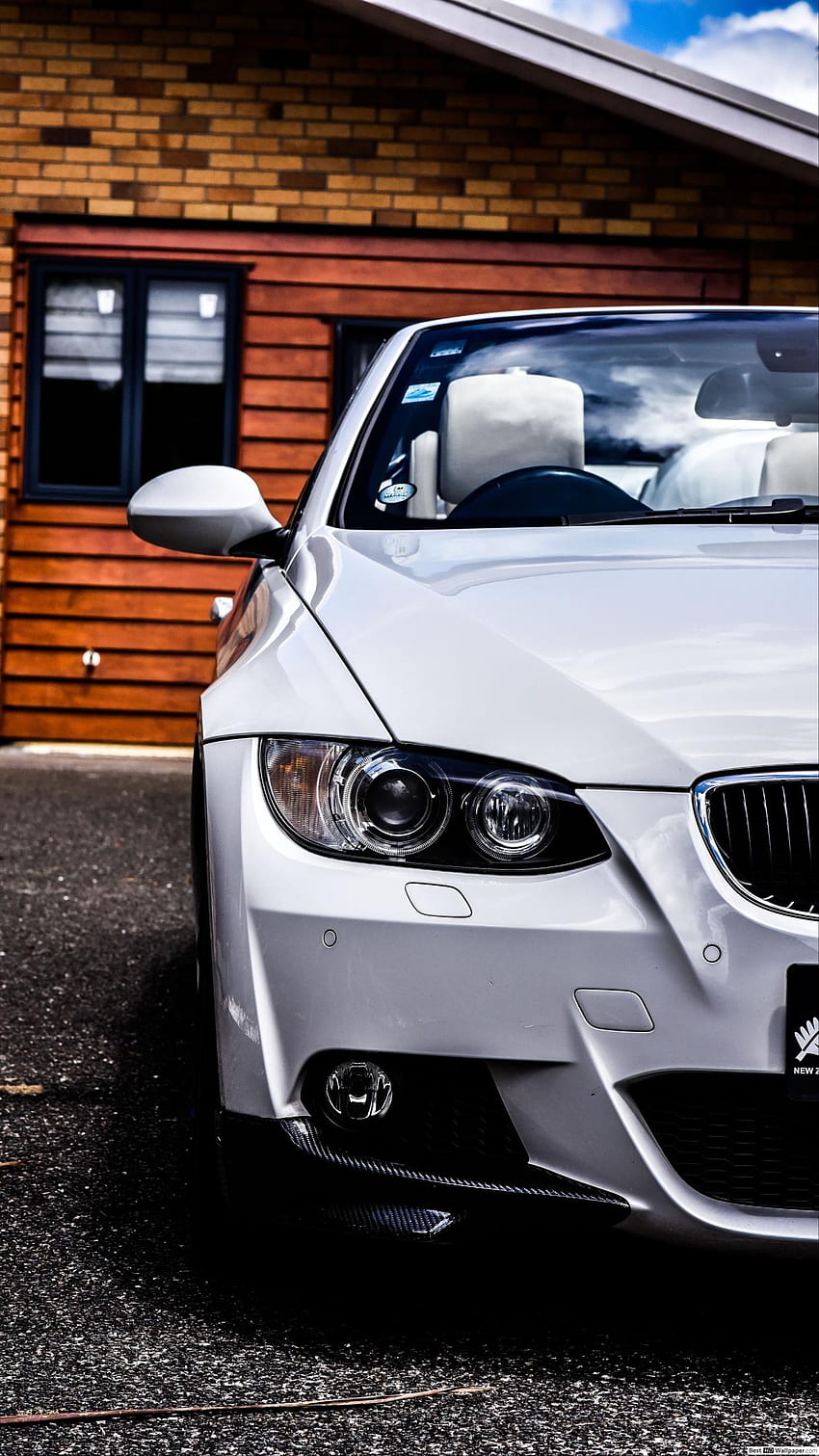Silver BMW 335i Parking In Front of House HD phone wallpaper
