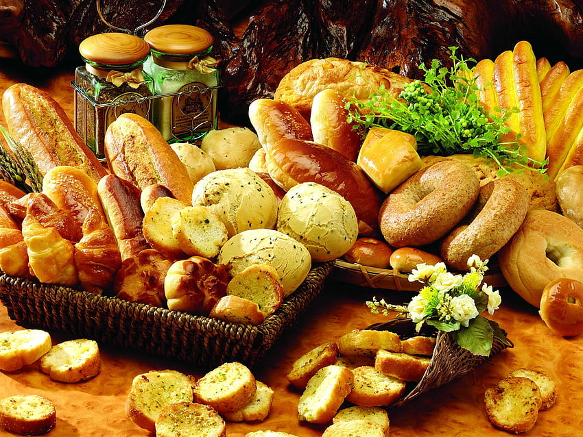 Food, Lot, Bakery Products, Baking, Bread, Buns HD wallpaper