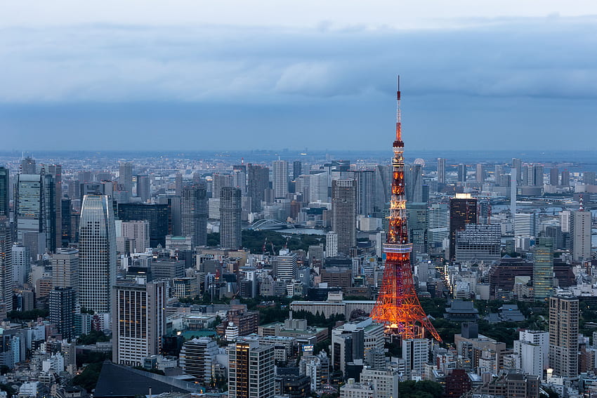 Miasta, budynek, drapacze chmur, Tokio, Minato Tapeta HD