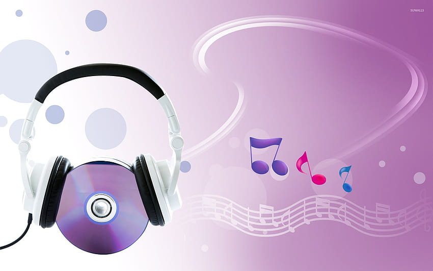 Headphones on a CD - Music HD wallpaper