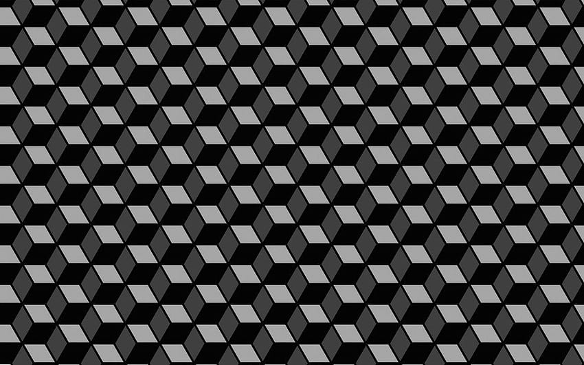 Optical Illusions Background, Black and White Illusion HD wallpaper