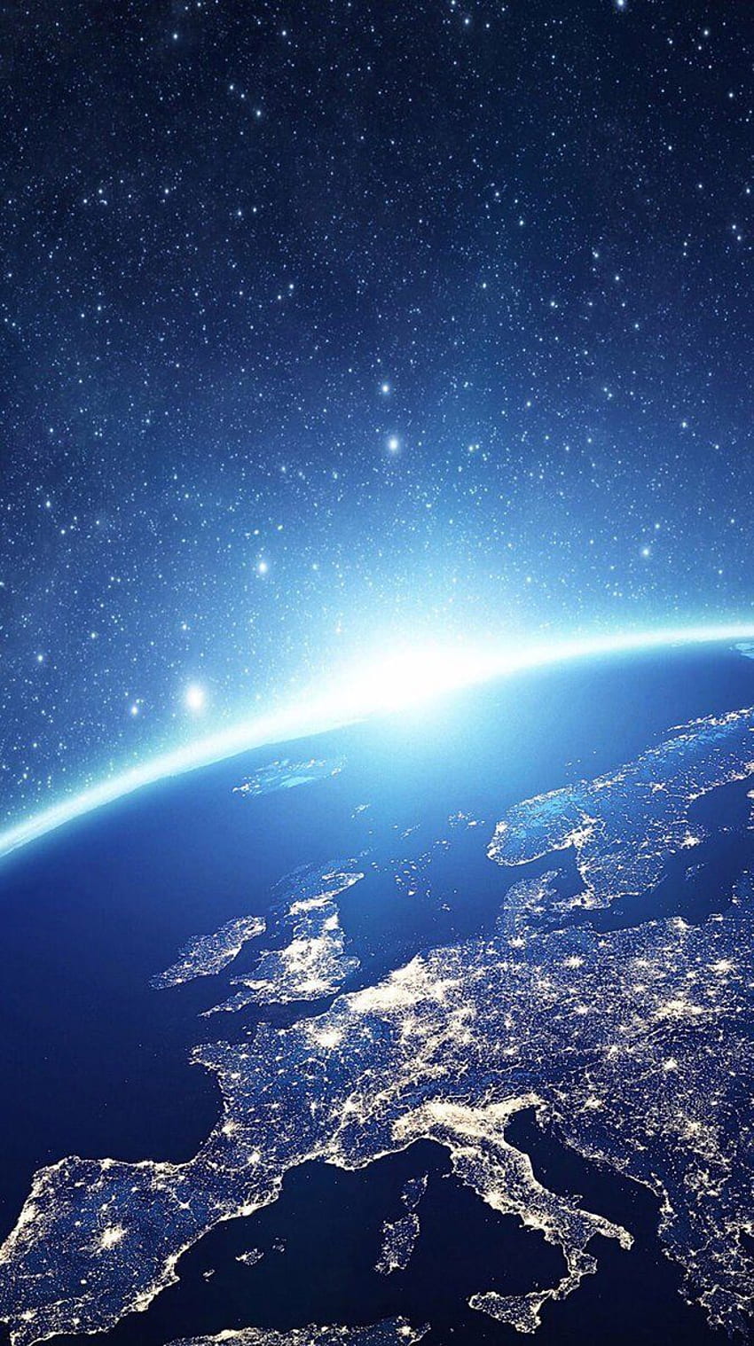 Europa. tierra, tierra, espacio, galaxia de la tierra fondo de pantalla del teléfono