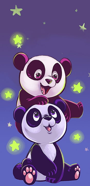 cute chibi panda wallpaper