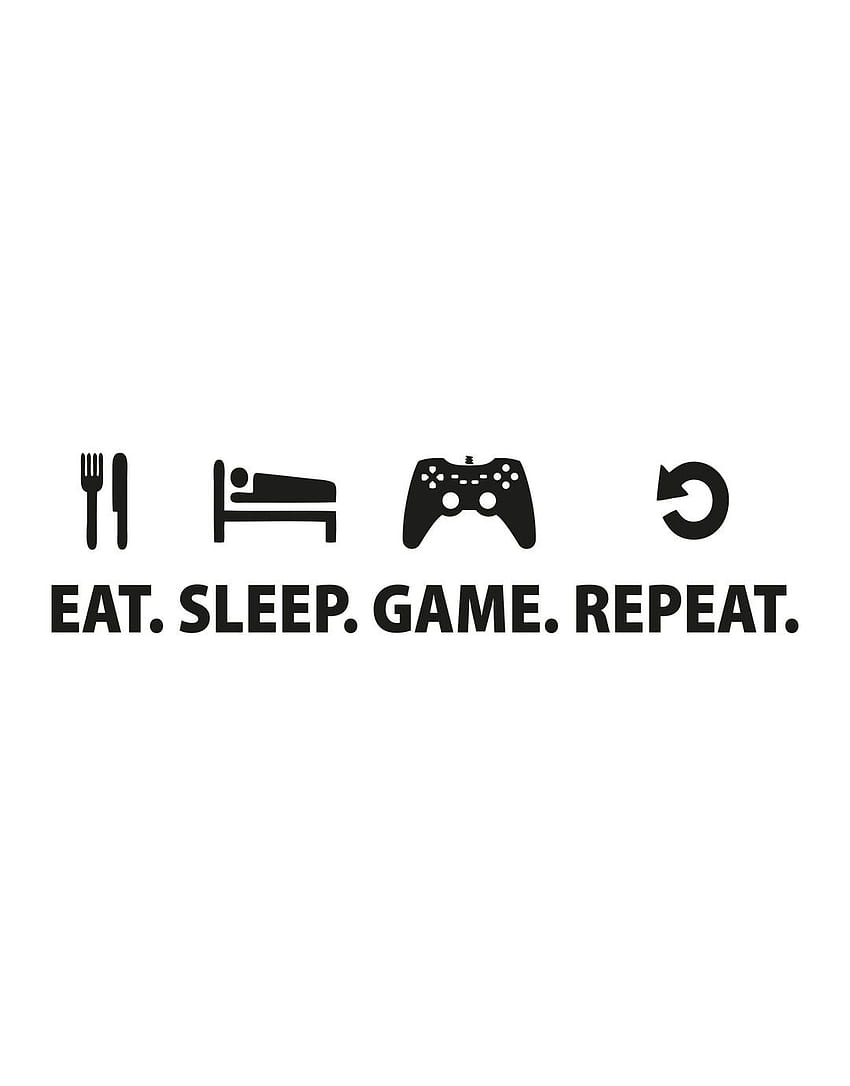 Eat Sleep Game Repeat Gamer Wall Decal Quote. Gamer quotes, Wall quotes decals, Gaming HD phone wallpaper