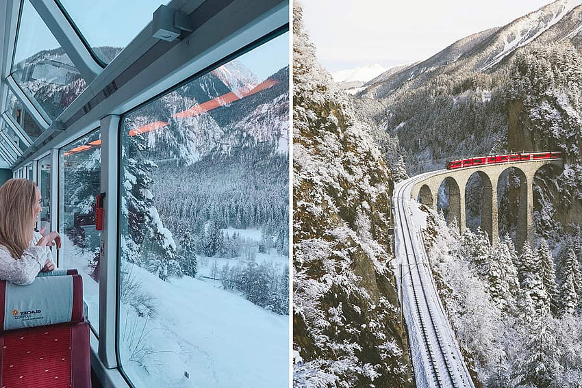 Reiseverlauf Schweiz: Zürich, St. Moritz, Zermatt und Genf, Glacier Express HD-Hintergrundbild