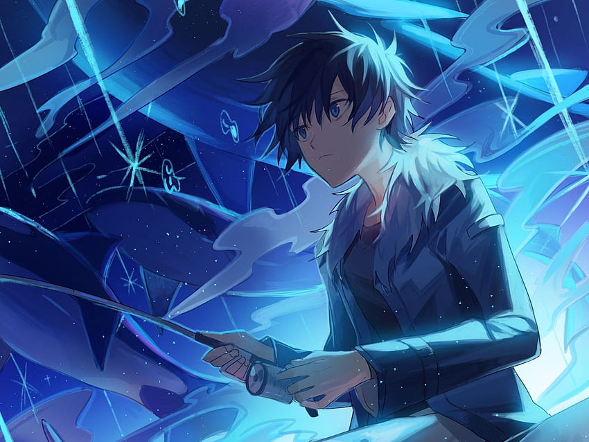 Anime Boy, Fishing, Jacket, Blue Eyes for Ainol Novo 9 Spark, Blue Anime HD  wallpaper | Pxfuel