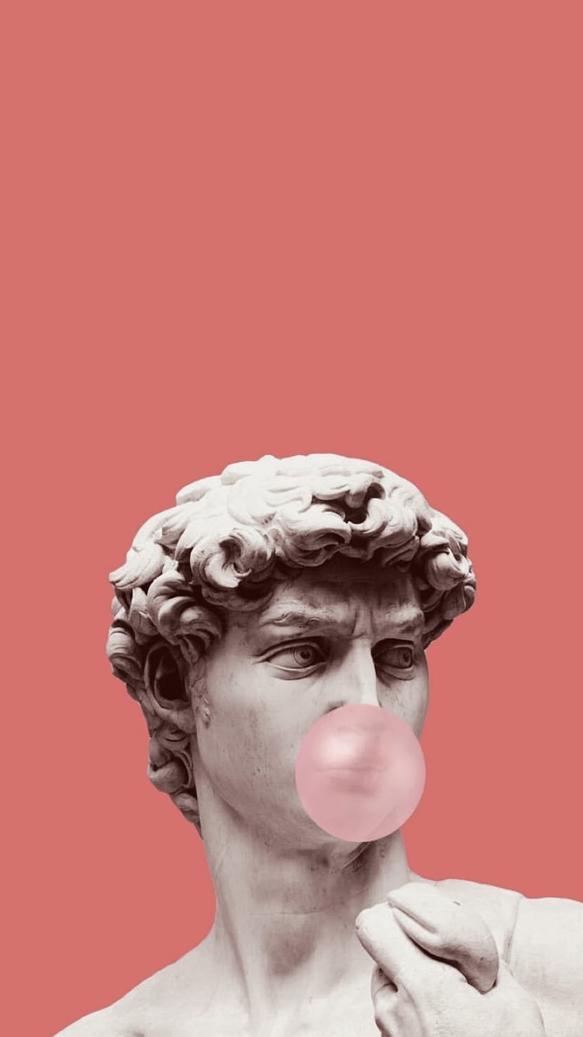 Premium Photo | Plaster statue of the head of david on a gray background